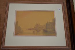 A B Joy, (19th century), a watercolour, Venice, indistinctly signed and indistinctly dated 1895,