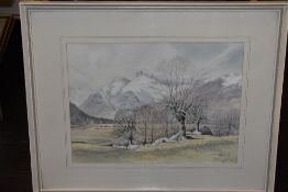 Neil Taylor, (contemporary), a watercolour, The Langdales, signed and dated 1975, and attributed
