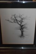 William Geldart, (contemporary), after, a Ltd Ed print, stark tree, signed and num 39/150, 38 x