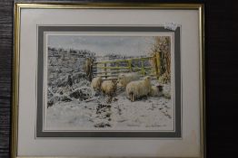 Peter Williams, (20th century), a watercolour, Sheltering, signed and dated, (19)86, 18 x 24cm,