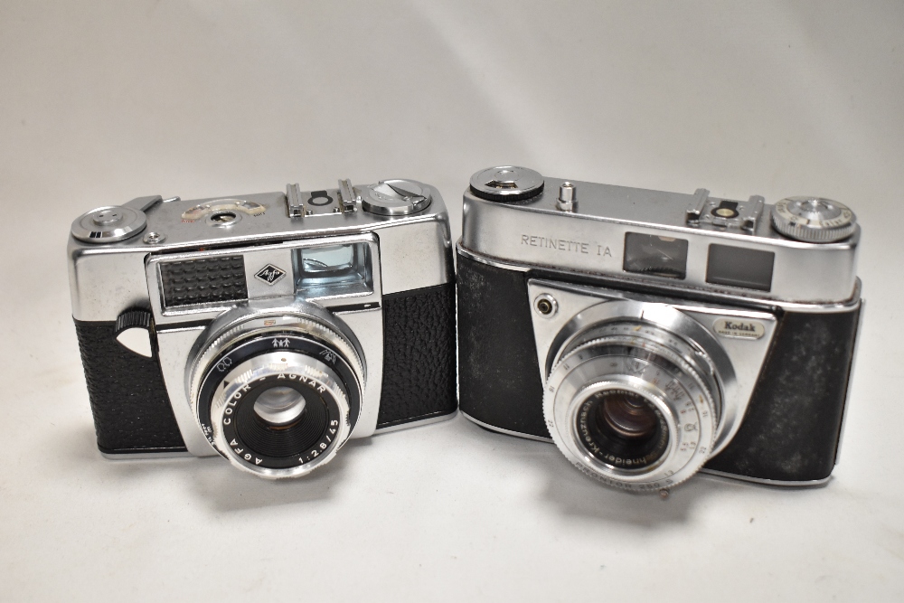 Four cameras. Two Ilford Sports man, an Agfa Optima 1A, and a Kodak Retinette 1A - Image 3 of 4