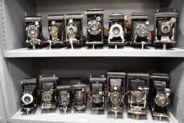 A Collection of fifteen Kodak folding cameras