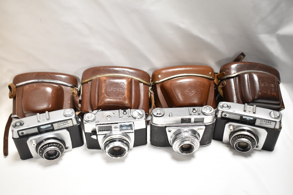 Four cameras. Two Ilford Sports man, an Agfa Optima 1A, and a Kodak Retinette 1A - Image 2 of 4