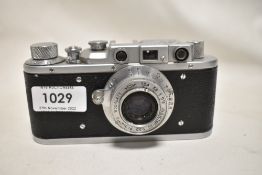 A Zorki1 (Leica II copy) camera with F/5cm lens