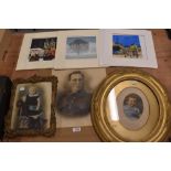 Two early 20th century picture or photo frames including an oval form and one ornate gilt and