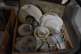 A selection of mainly ceramics including Spode oven to tableware, Coronationware and a pretty little