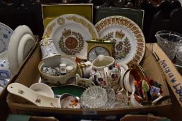 A lovely selection of mainly ceramic items including Coronationware by Royal Worcester and