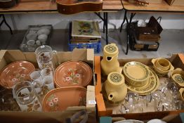 A selection of mid century dinner wares including two lemonade sets, and Kiln Craft Bacchus dinner