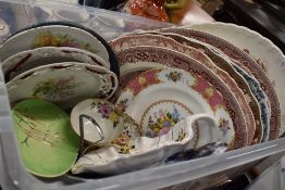 A nice selection of meat platters and cabinet plates including Alfred Meakin, WH Grindley, Royal