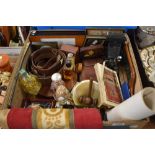 A nice selection of items including perfume bottles, lacquered and oriental style boxes, vintage