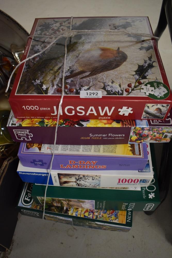 Seven jigsaw puzzles all 1000 pieces.