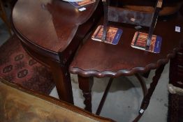 Two demi lune occasional/hall tables