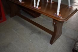 A Gothic style golden oak refectory table