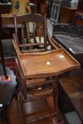 A Victorian childs convertable high/low chair