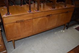 A vintage Austinsuite sideboard, width approx. 183cm
