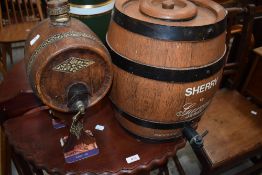 Two vintage sherry caskets