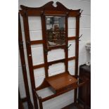 A late 19th/early 20th Century mahogany hall stand