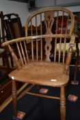 A traditional oak Windsor chair