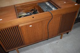 A vintage stereogram in teak case, Marconiphone