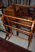 A pine towel rail