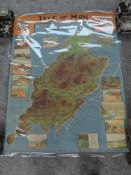 An Isle of Man Advertising Poster Jubilee Map after William Hoggatt, RI, RBC, 120cm x 96cm approx