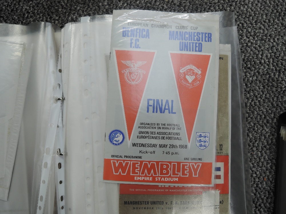 Two folders containing Manchester United Match Day Programmes 1966-1998 including Partizan 13 Aprila - Image 5 of 15