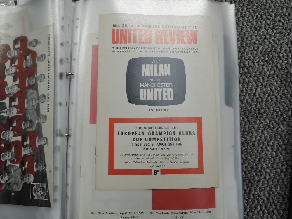 Two folders containing Manchester United Match Day Programmes 1966-1998 including Partizan 13 Aprila - Image 12 of 15