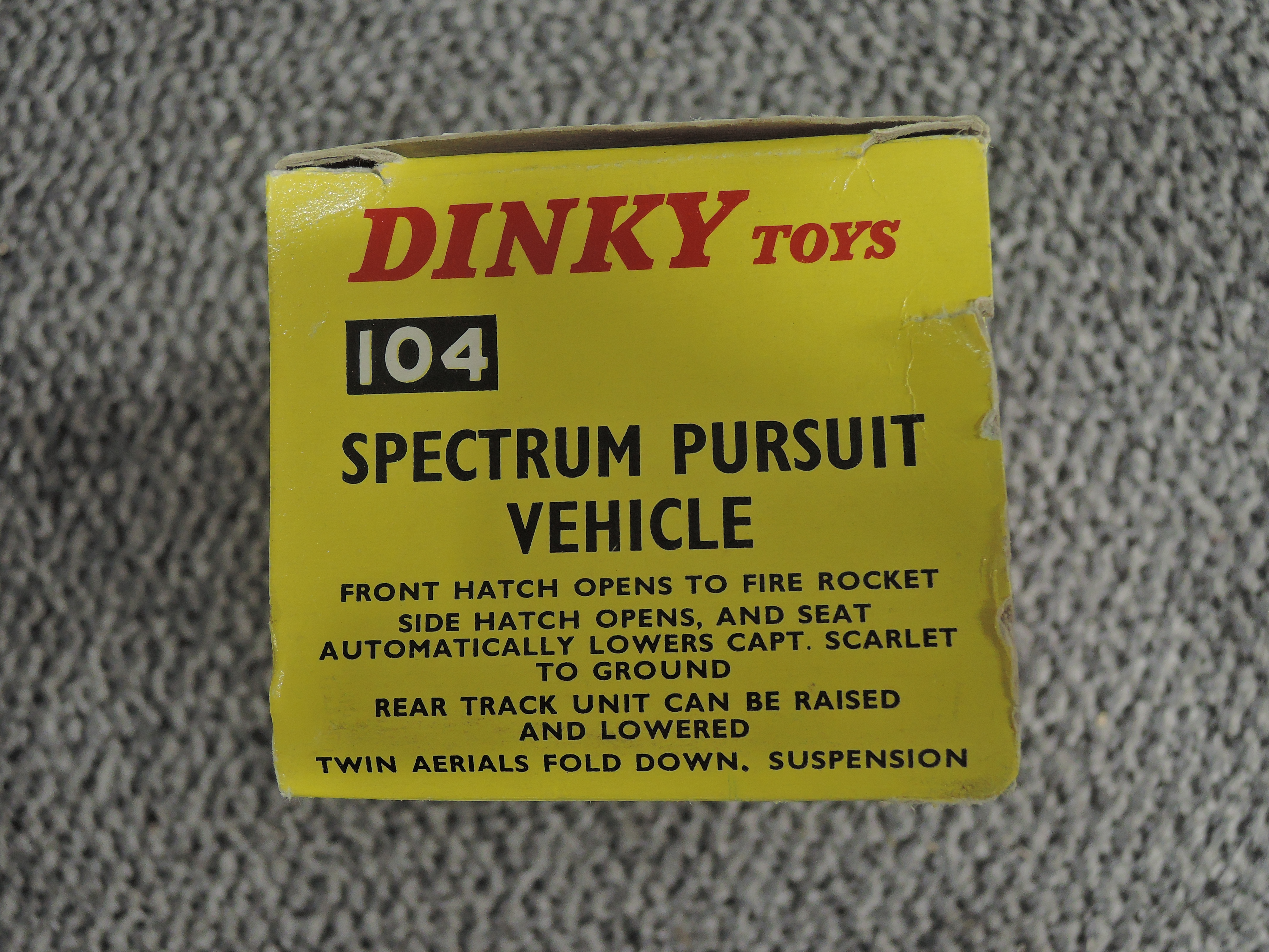 A Dinky diecast, No104 Spectrum Pursuit Vehicle on inner card stand in original box with instruction - Image 3 of 13