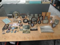 A collection of Motoring Memorabilia belonging to GHF Parkes (bobby) including 925 Silver Cigar