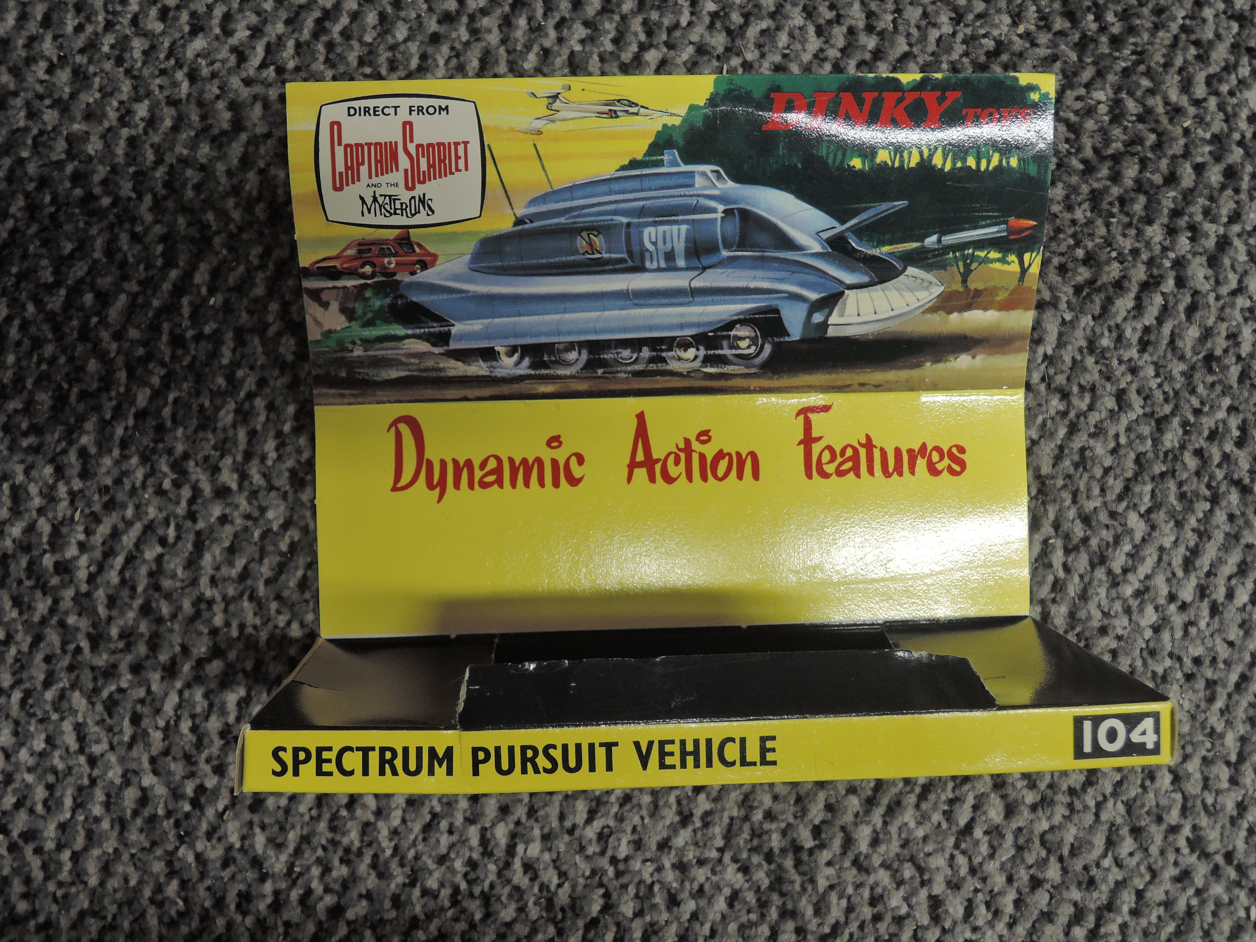 A Dinky diecast, No104 Spectrum Pursuit Vehicle on inner card stand in original box with instruction - Image 5 of 13