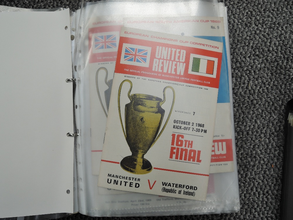 Two folders containing Manchester United Match Day Programmes 1966-1998 including Partizan 13 Aprila - Image 8 of 15