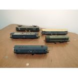 Five Hornby Dublo, Triang and Hornby Locomotives, Phoenix, D5578, D8017, Electra and 8H44