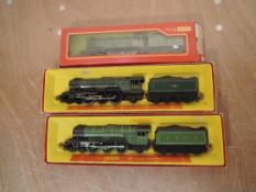 Three Triang Hornby 00 gauge Loco's & Tender's, R866S LNER 4-6-0 8509, boxed, R850 BR 4-6-2 Flying