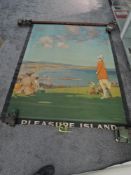 A large original portrait Isle of Man Advertising Poster after P.Chisolm, Pleasure Island, having w