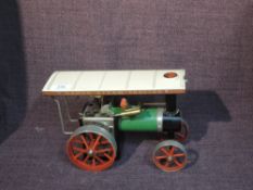 A Mamod Live Steam Tractor TE1A with burner and back box
