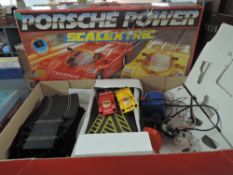 A Scalextric Porsche Power set, both cars present