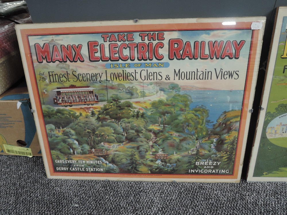 A Manx Electric Railway Isle of Man, Poster, printed by Richard Johnson & Sons Limited,