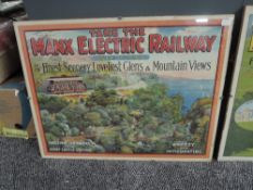 A Manx Electric Railway Isle of Man, Poster, printed by Richard Johnson & Sons Limited,