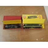 Two Hornby Dublo 00 gauge two rail, BR Delta Diesel-Electric Loco, Crepello D9012 in original red