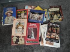A collection of Dolls Reference Books including Gwen White European and American Dolls, Valerie
