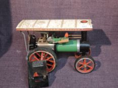 A Mamod Live Steam Tractor TE1A with burner and back box