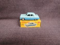 A Dinky diecast, 162 Ford Zephyr, Two Tone Blue in original correct spot box