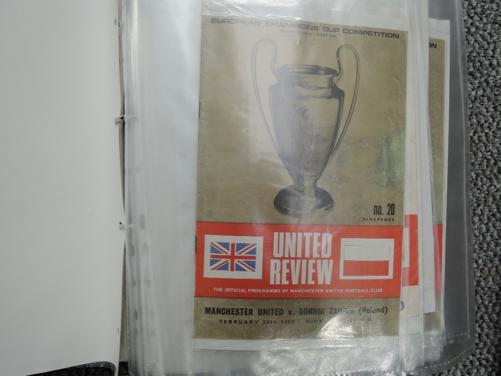 Two folders containing Manchester United Match Day Programmes 1966-1998 including Partizan 13 Aprila - Image 2 of 15