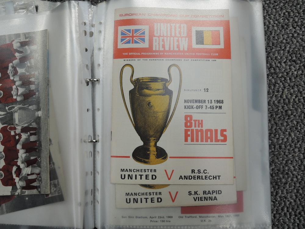 Two folders containing Manchester United Match Day Programmes 1966-1998 including Partizan 13 Aprila - Image 10 of 15