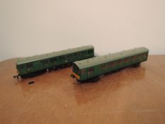 A Hornby Dublo 00 gauge 2-rail Southern Region Electric Multiple Unit, comprising motor and trailing