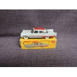 A Dinky diecast, 192 De Soto Fireflite Sedan, Grey & Red in original correct spot box