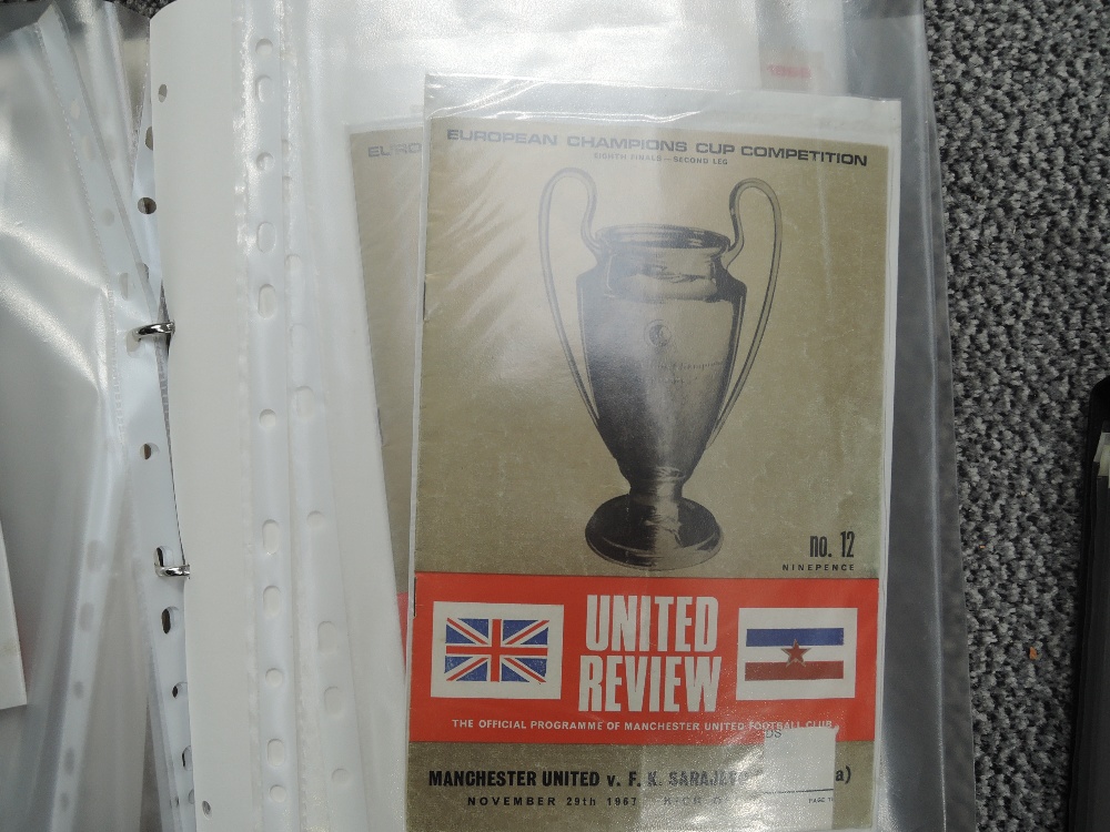 Two folders containing Manchester United Match Day Programmes 1966-1998 including Partizan 13 Aprila - Image 6 of 15