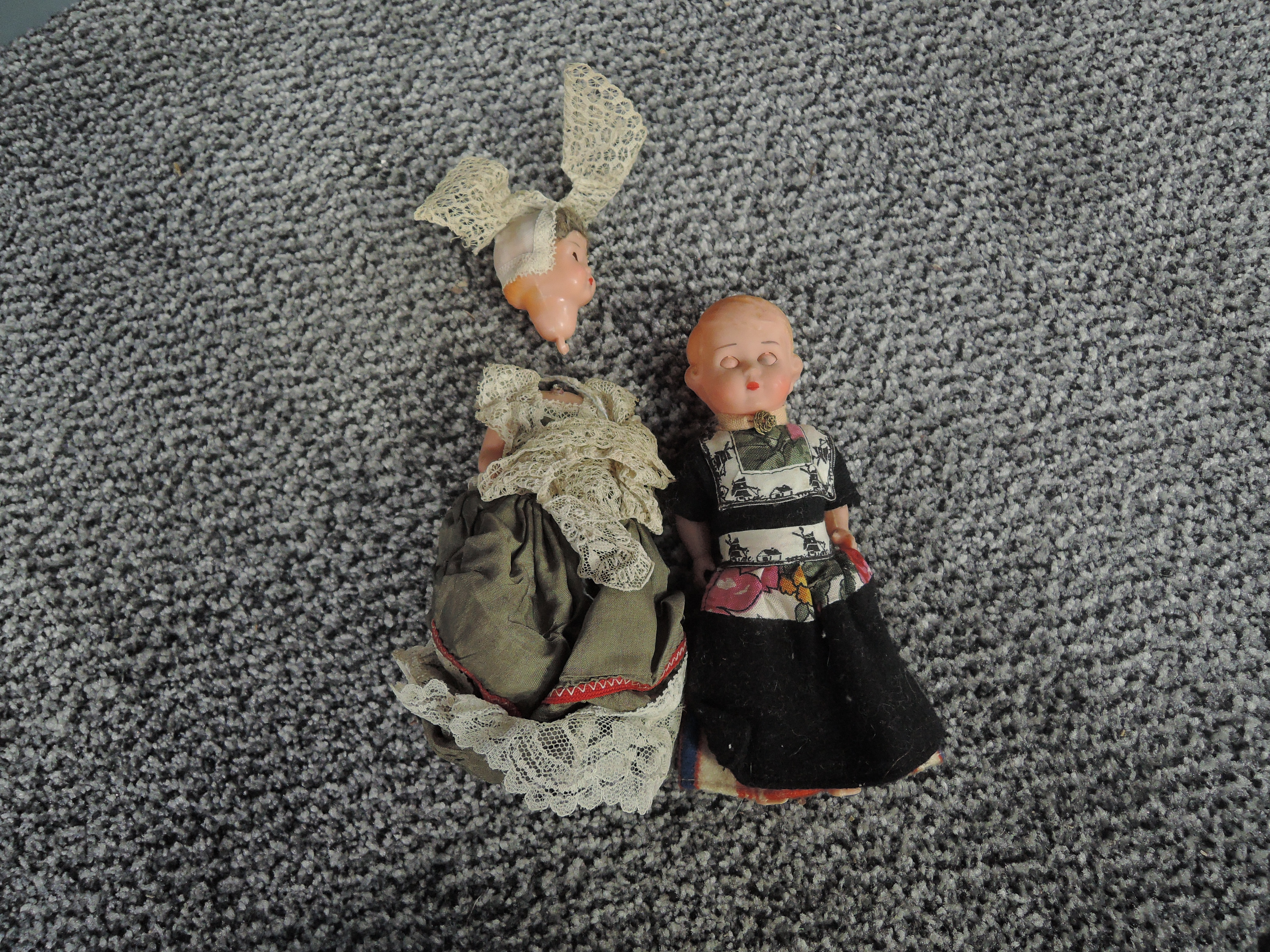A early 20th century SFBJ bisque headed doll having fixed open eyes, open mouth with four teeth - Image 4 of 4