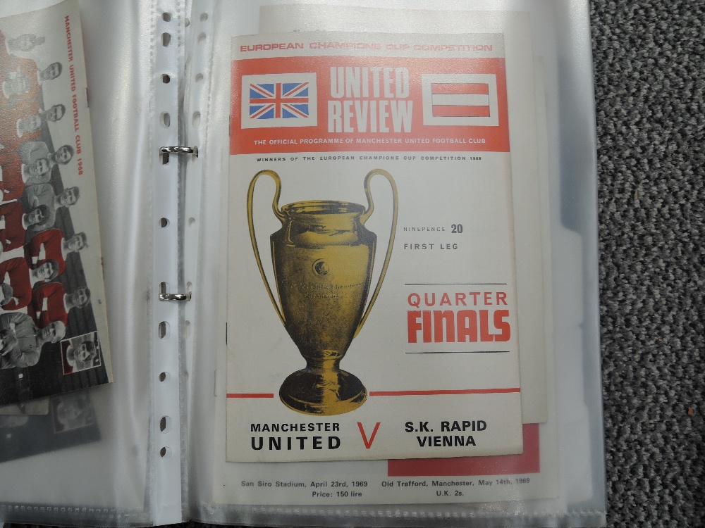 Two folders containing Manchester United Match Day Programmes 1966-1998 including Partizan 13 Aprila - Image 11 of 15