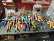A collection of 1980'sLJN Toys Thundercats figures and accessories including Panthro, Mumm-Ra, Lion,